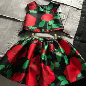 NWT - Little girls skirt and matching top sz 7